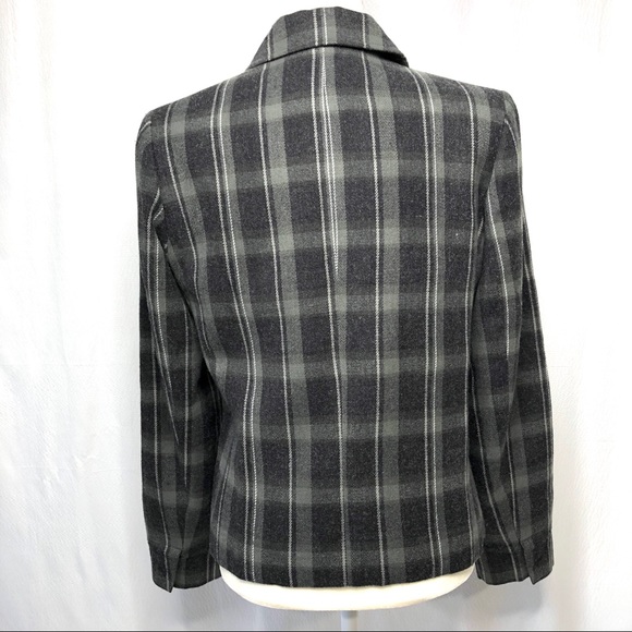 Jones Wear Studio Gray Plaid Jacket/Blazer - Picture 4 of 8